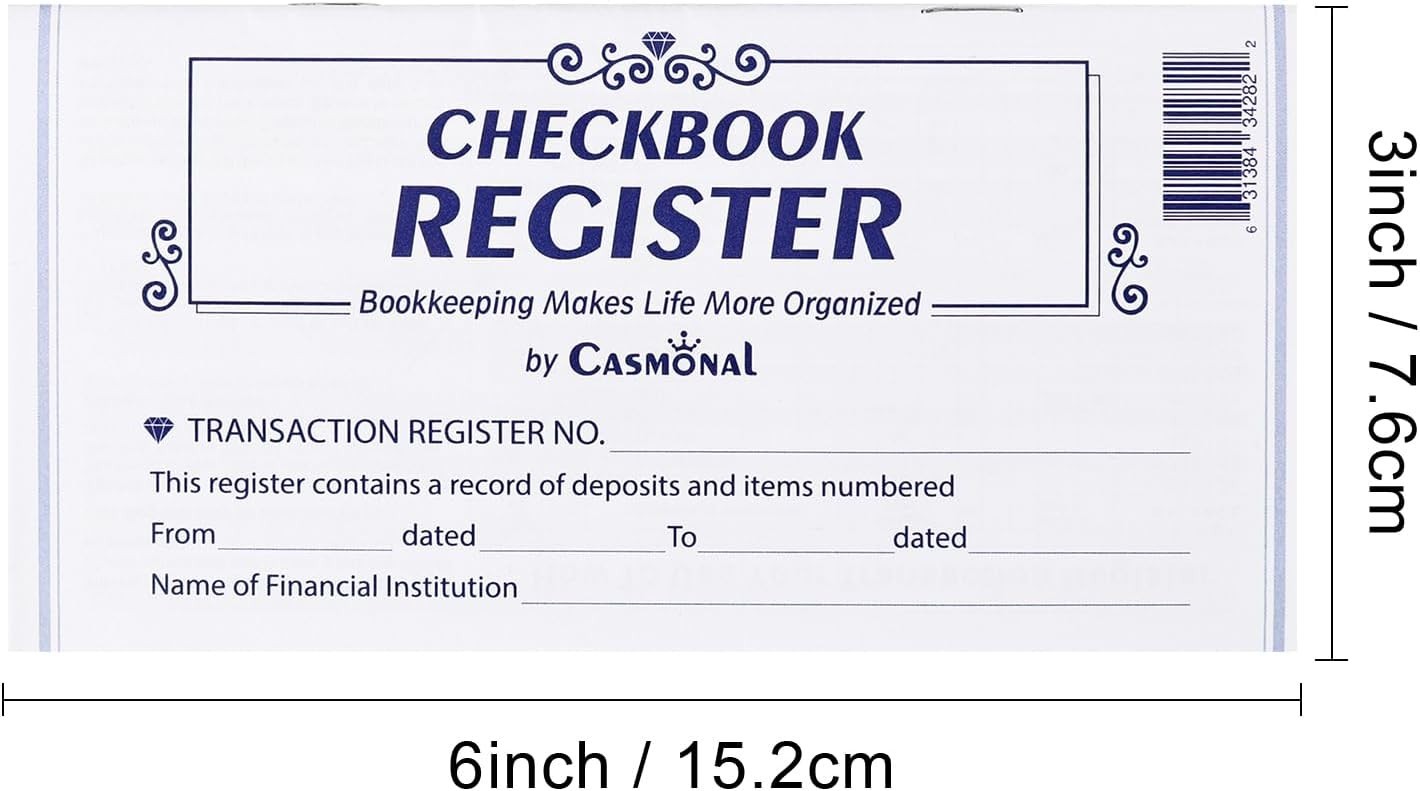 20 Pack Checkbook Register Check Registers for Personal Blank Ledger Transaction