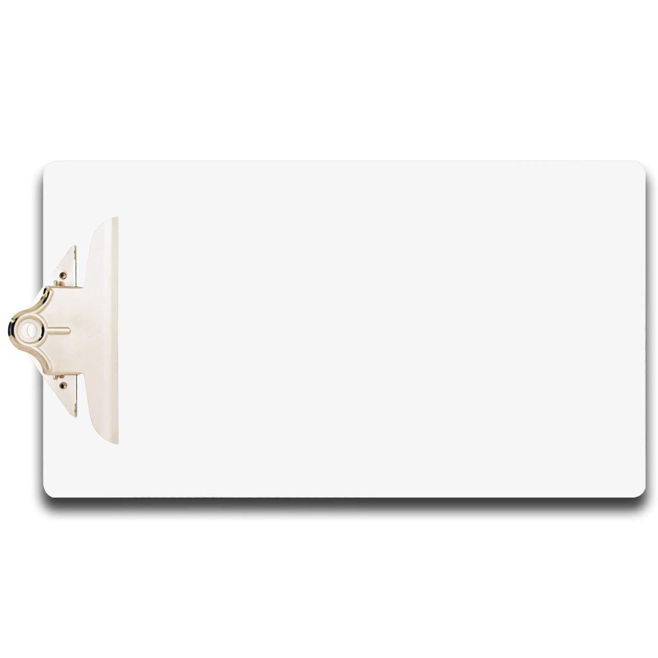 8.5×14 Clipboard Acrylic Panel Featuring a Jumbo Board Clip 8.5 x 14, White