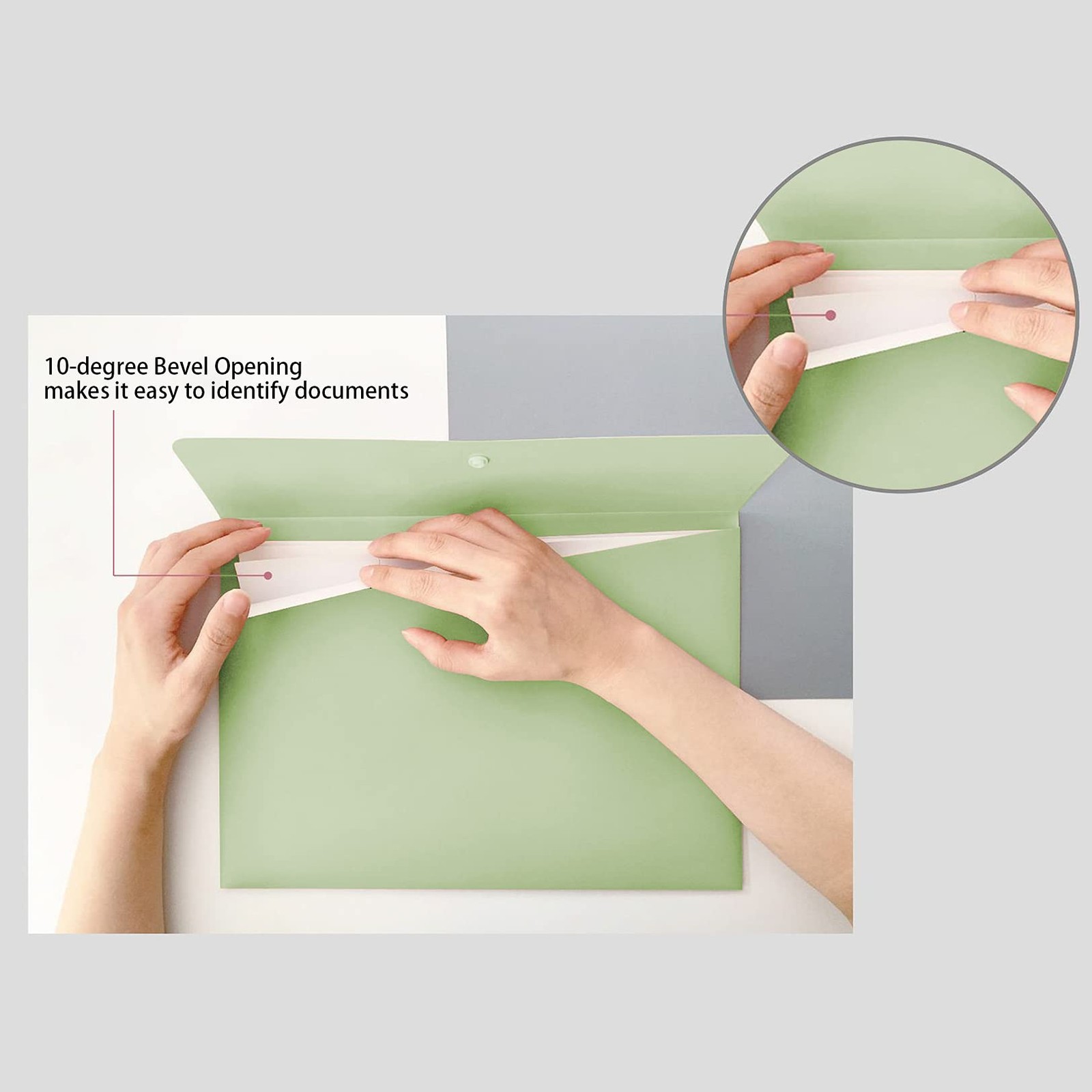 VANRA Poly File Folders Letter Size Jackets Pack of 5, Pastel Green