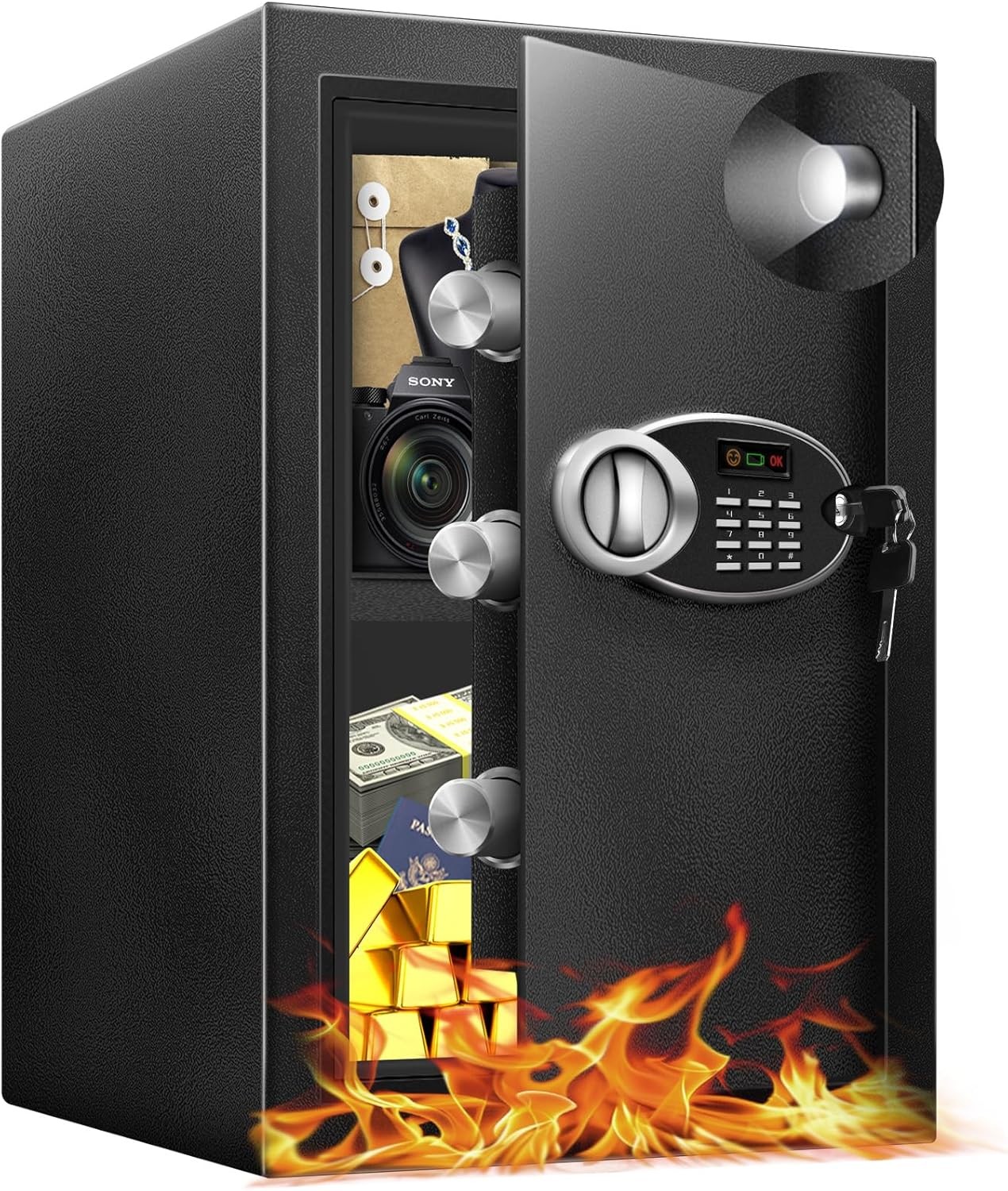 2.5 cubic foot large-capacity fireproof and waterproof document safe