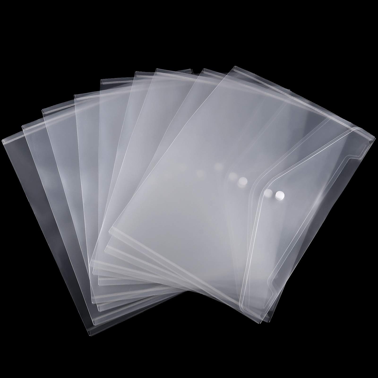ZEONHAK 100 Pack Plastic Envelopes, 13×9 Inch Reusable One Size, Transparent