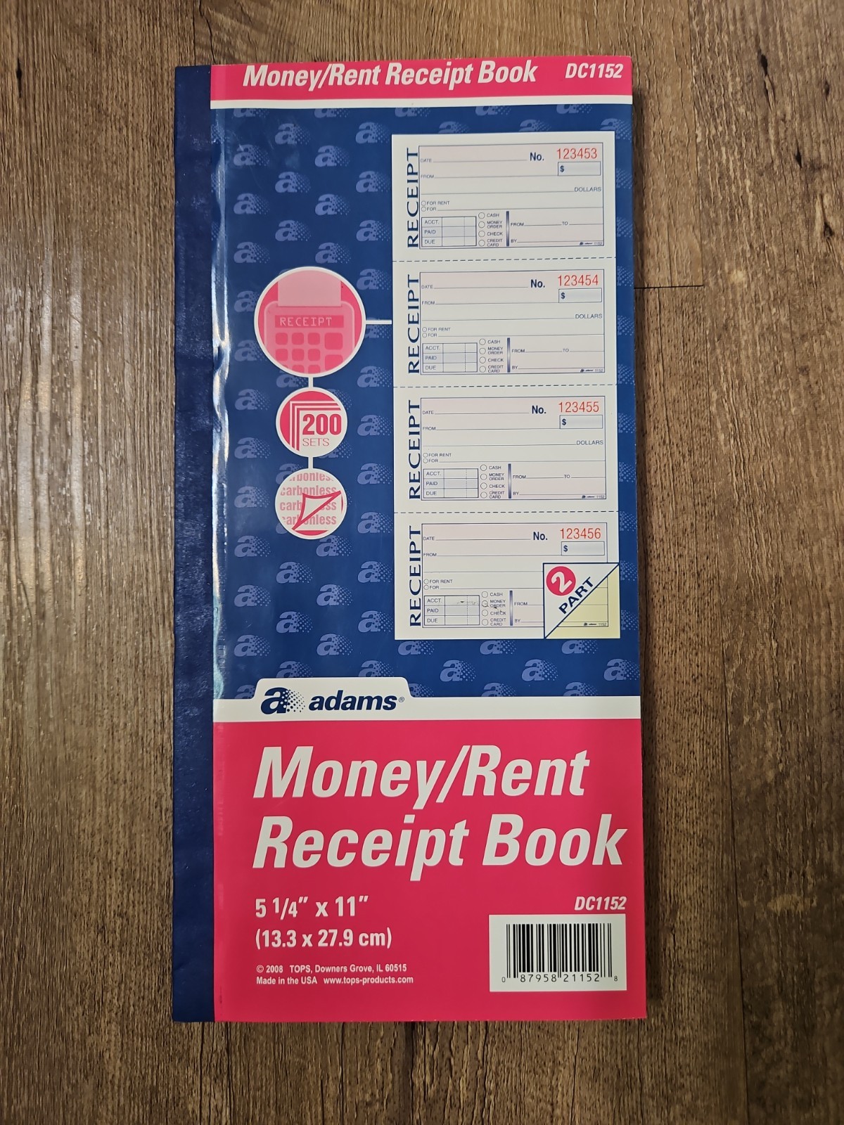 Vintage Adams Money/Rent Receipt Book – 200 Sets – New Old Stock