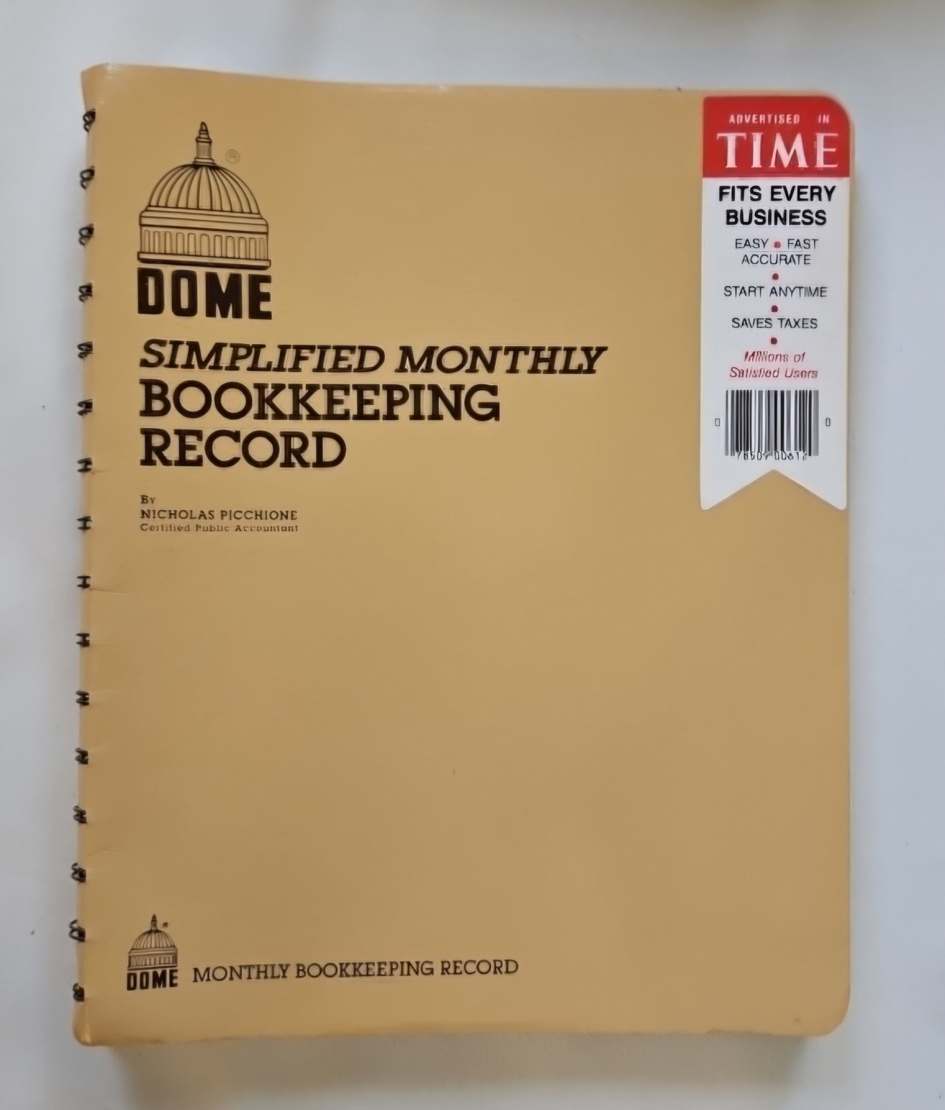 DOME Simplified Monthly Bookkeeping Record # 612 Vintage Business Tax Organizer