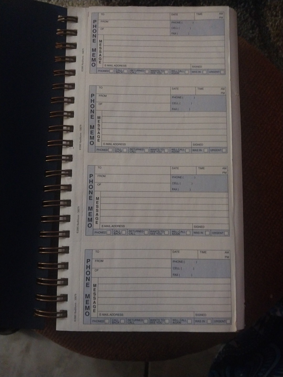 Telephone Message Book Gold Standard Rediform 2 Part Carbonless 600 Sets New