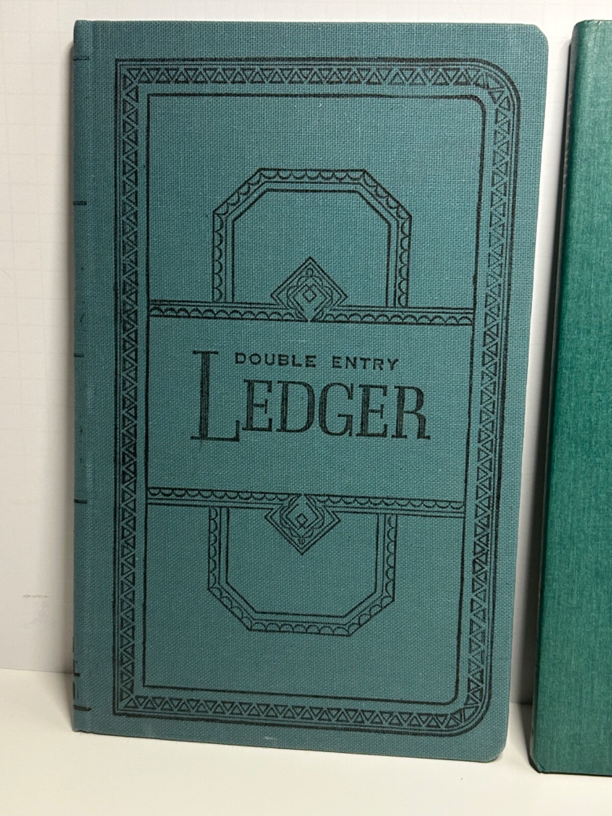 Vintage BOORUM & PEASE & NATIONAL Columnar & Ruled Line LEDGER BOOKS – Qty 2 NOS
