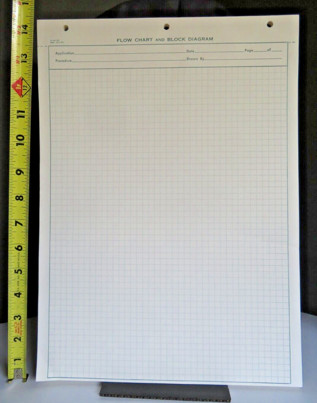 1963 VINTAGE Flow Chart & Block *VIDEO* Diagram Graph Paper Pad of 75 #4-112 PC