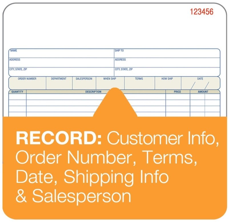 Adams Sales Order Book 2-Part Carbonless Invoice Receipt White Canary 50 Sets 1X