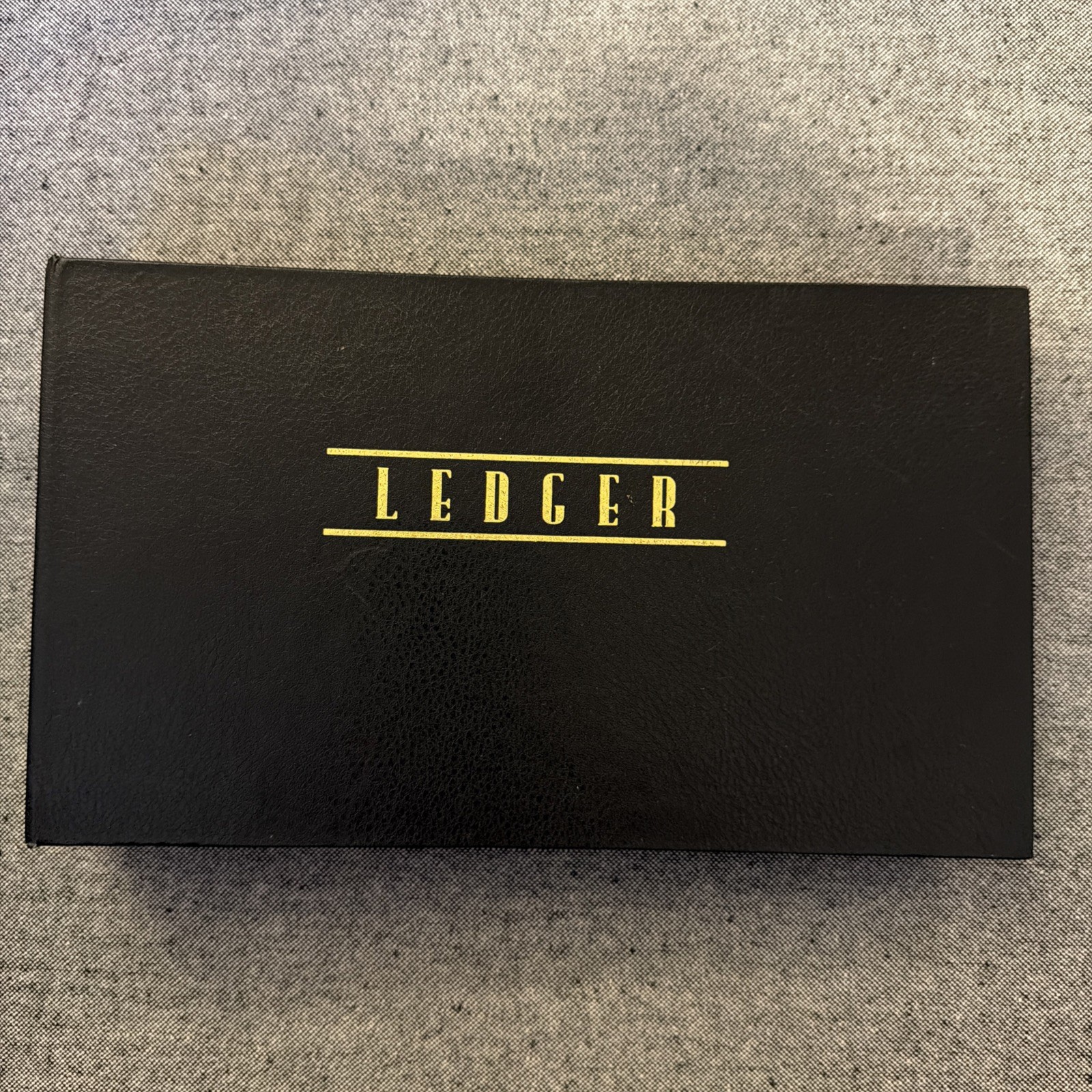 Vintage Black Ledger Binder with Blank Ledger Pages and A-Z Tabs