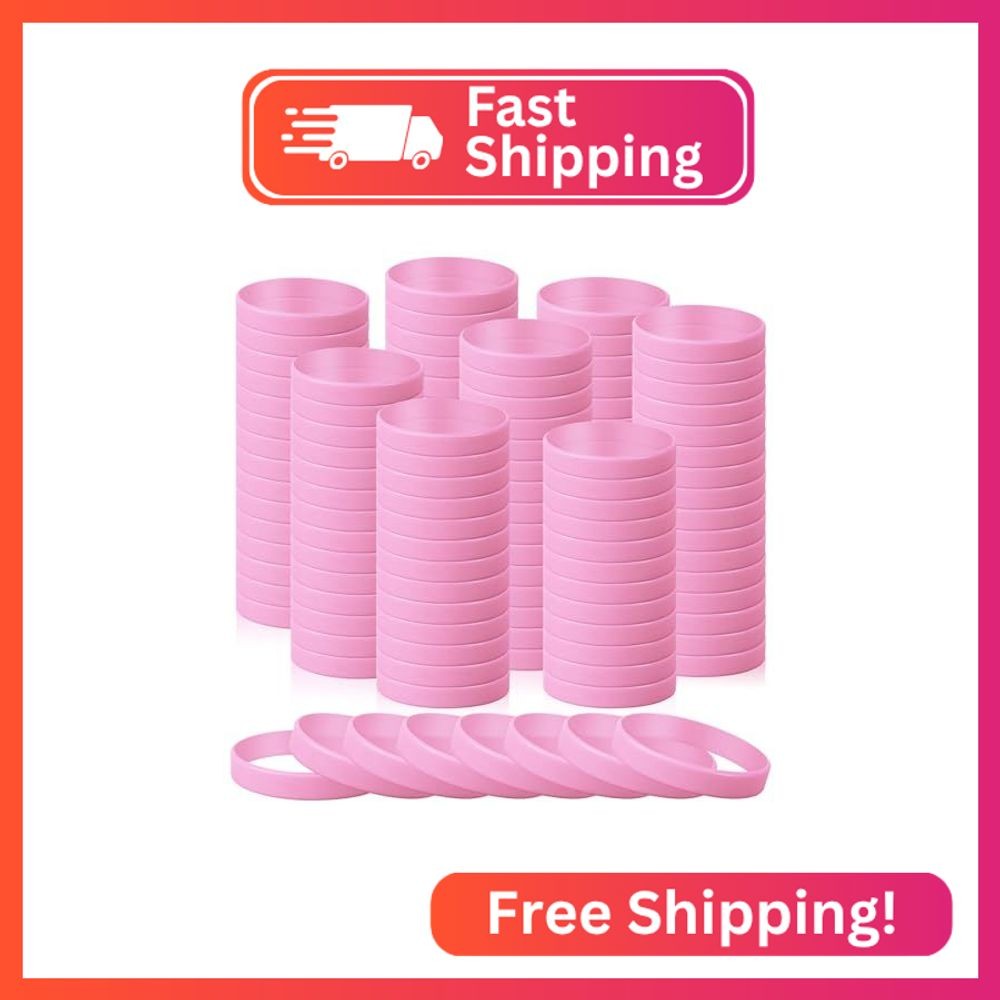 kymqlyw 120 Pcs Plain Silicone Rubber Bracelets Solid Color Rubber Wristbands Sp