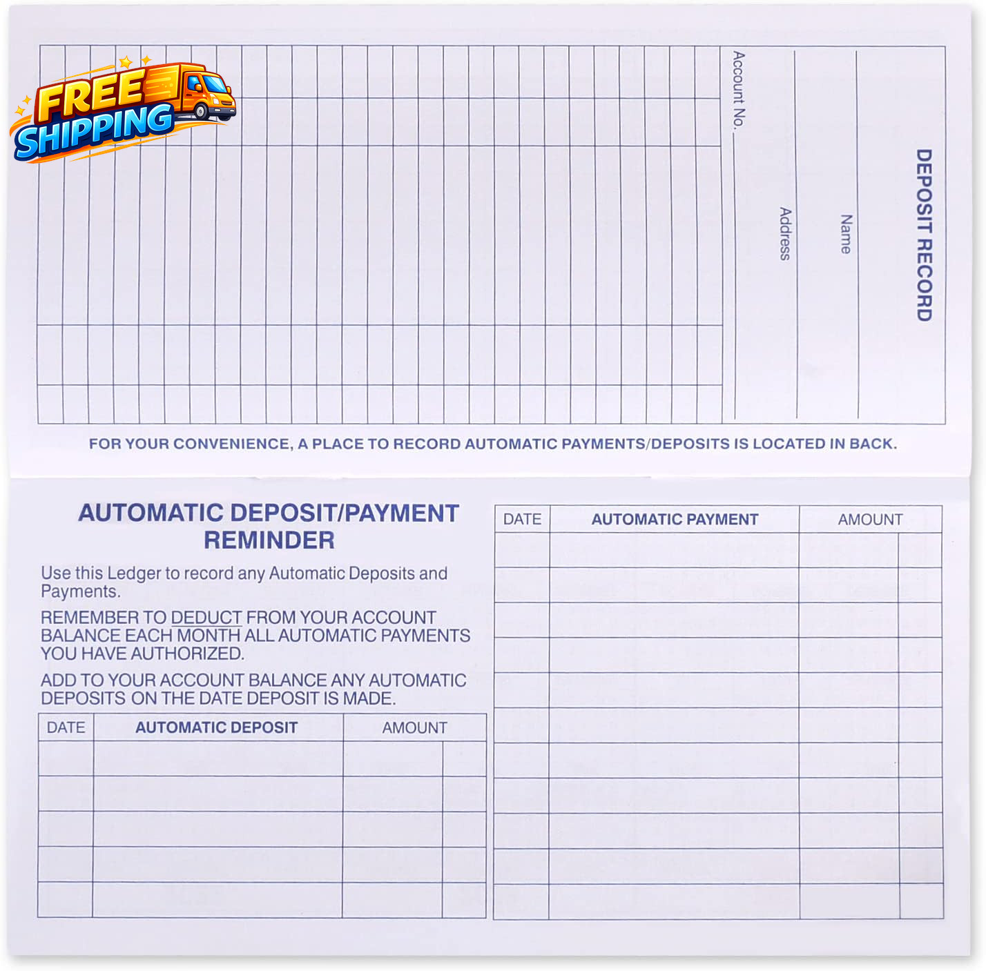 24 PCS Check Registers for Personal Checkbook Easy to Read Checkbook Register
