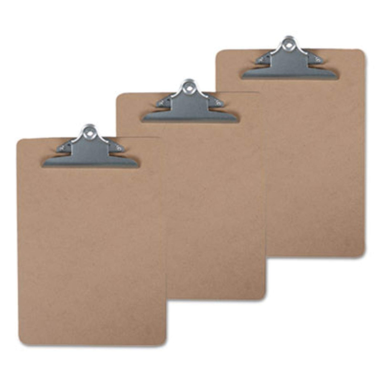 Universal 40304VP Hardboard Clipboard, 1-Inch Capacity, 8 1/2 x 11, Brown