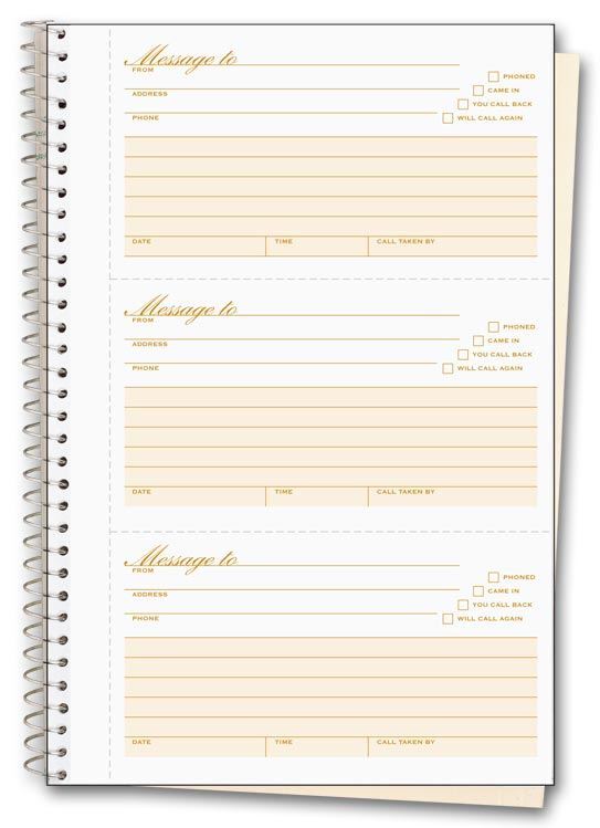 5 Phone Message Book 6 x 8 1/2″ – 3 Books