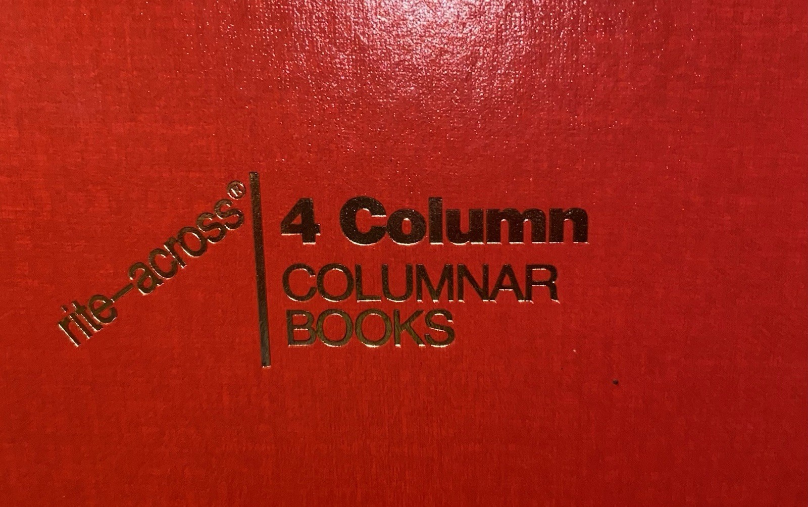 Rite Across 4 Column Columnar Books 80 pgs. Unused Hardcover