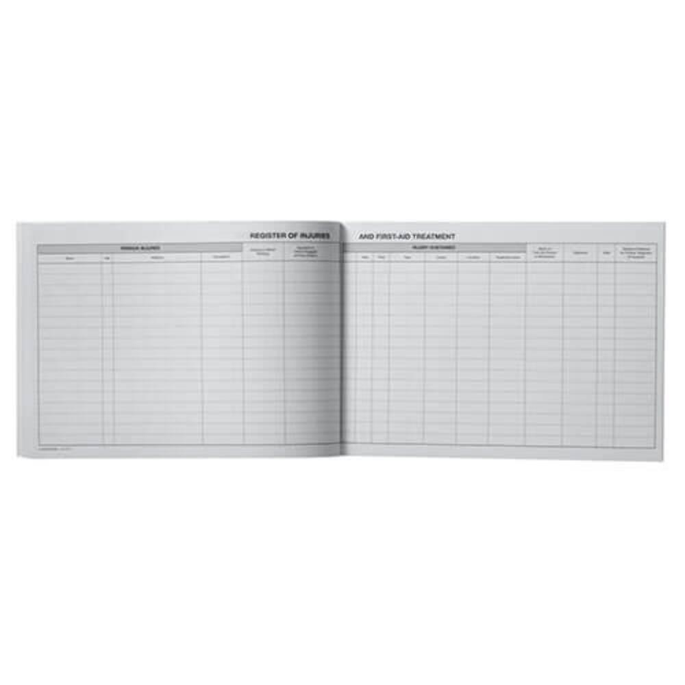 Zions Register Of Injuries And First Aid Treatment Book RIFA 16 Lines Per Page