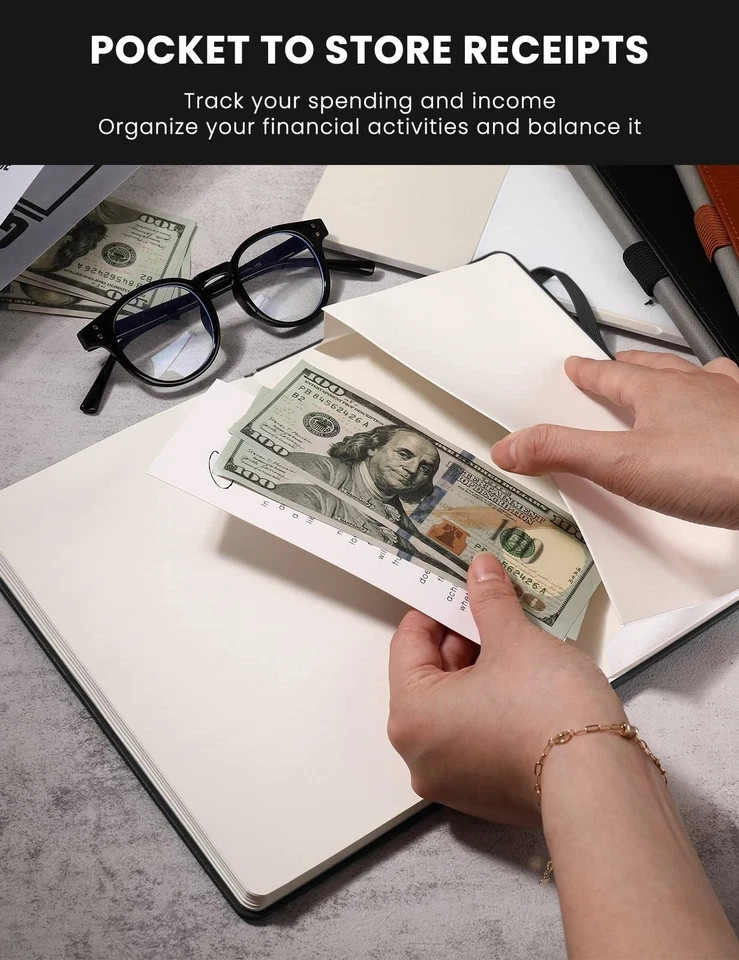 Hardcover Check Register for Personal Checkbook Ledger Transaction Logbook