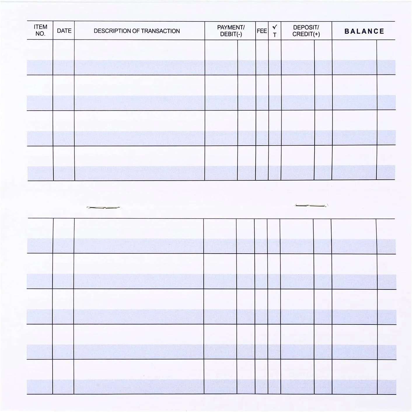 Bold Layout 12 Pack Check Registers for Clear Transaction Logging & Budgeting
