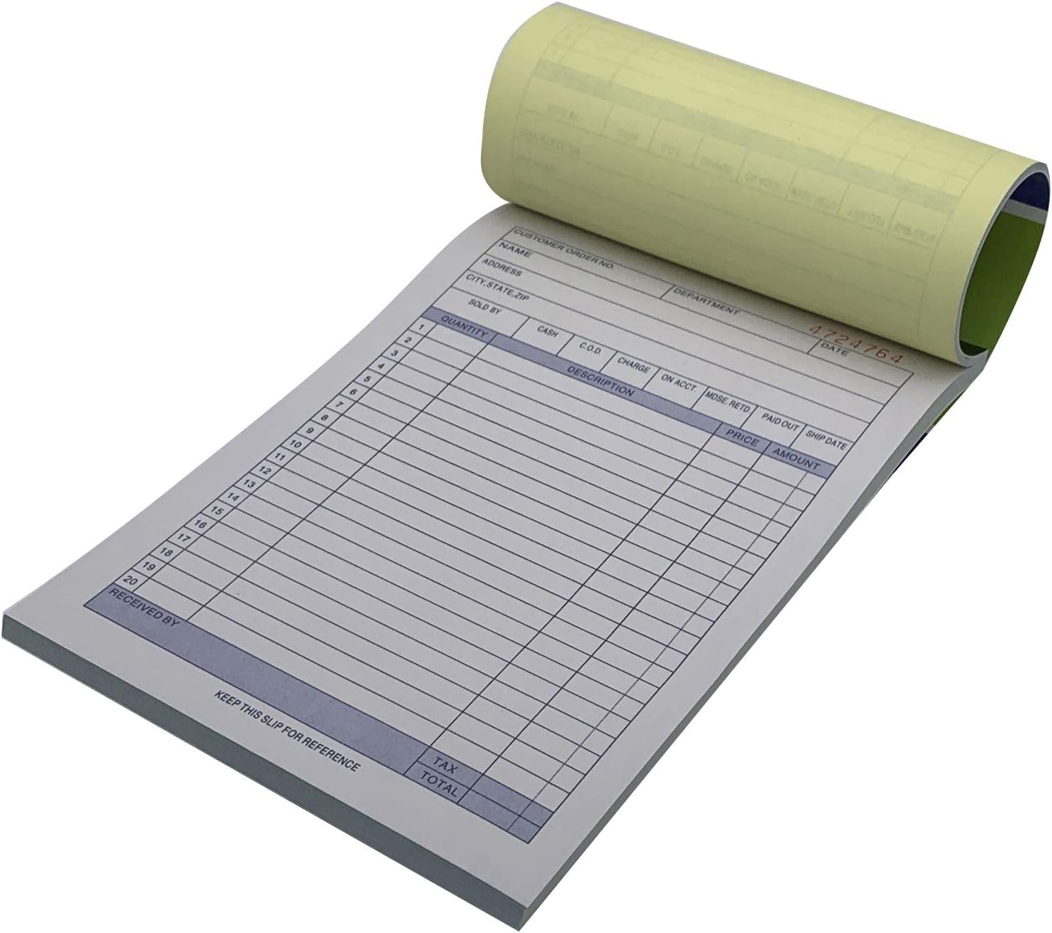 5-Pack Carbonless Sales Order Book: 50 Sets, 5.5” x 8.5” – Organize Like a Pro