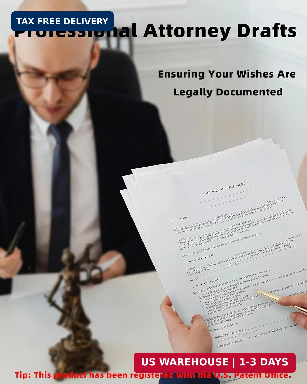 2026 Last Will and Testament Kit (3-Pack) – DIY Estate Planning Forms, Lawyer-Pr