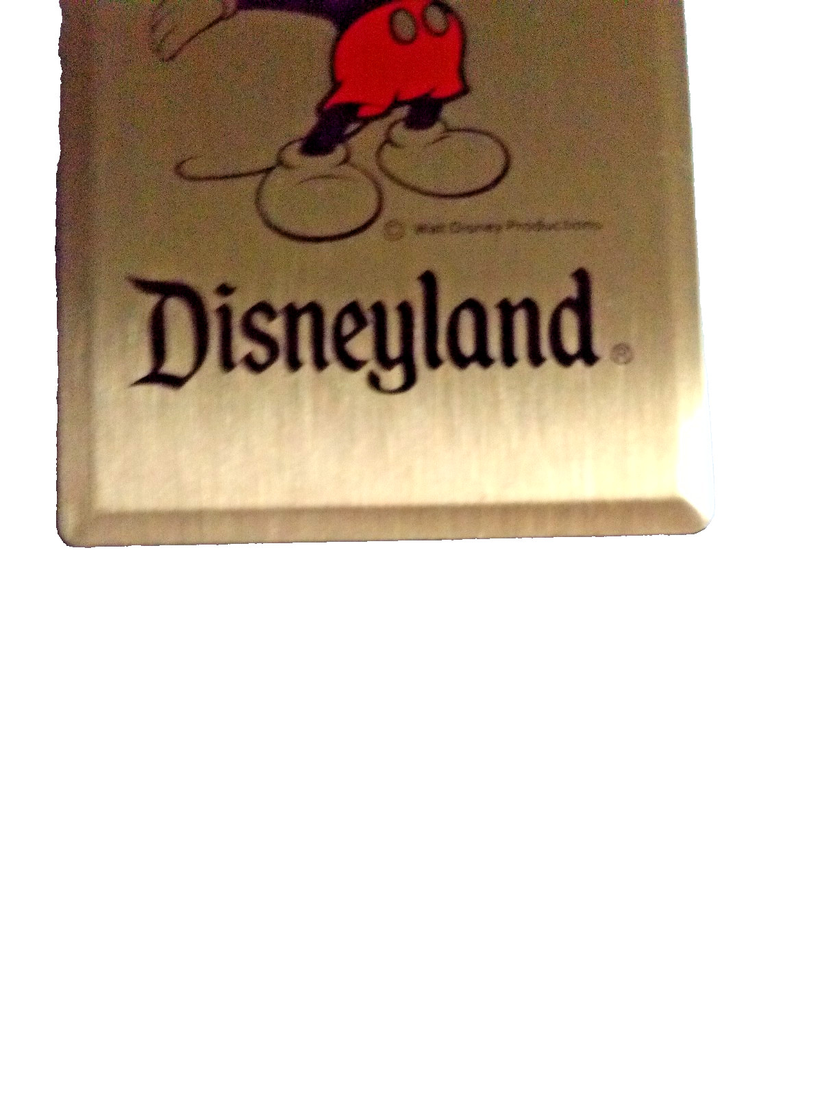 MICKEY MOUSE WALT DISNEYLAND DESK MEMO PAD GOLD COVER/BLACK BASE SUPER UBER NICE