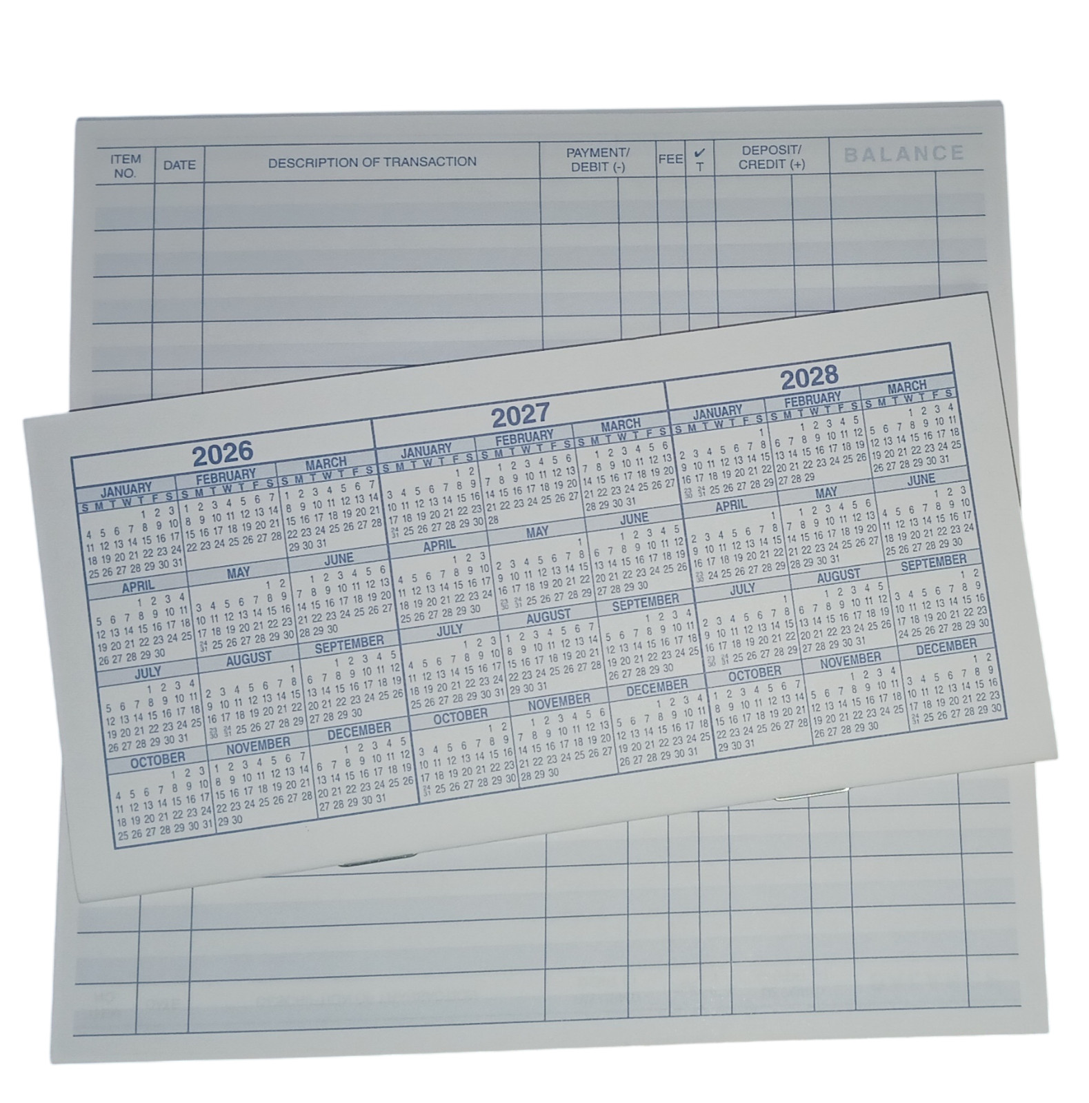 1 – Checkbook Transaction Registers 2023-2025 Calendar Check Book Bank New