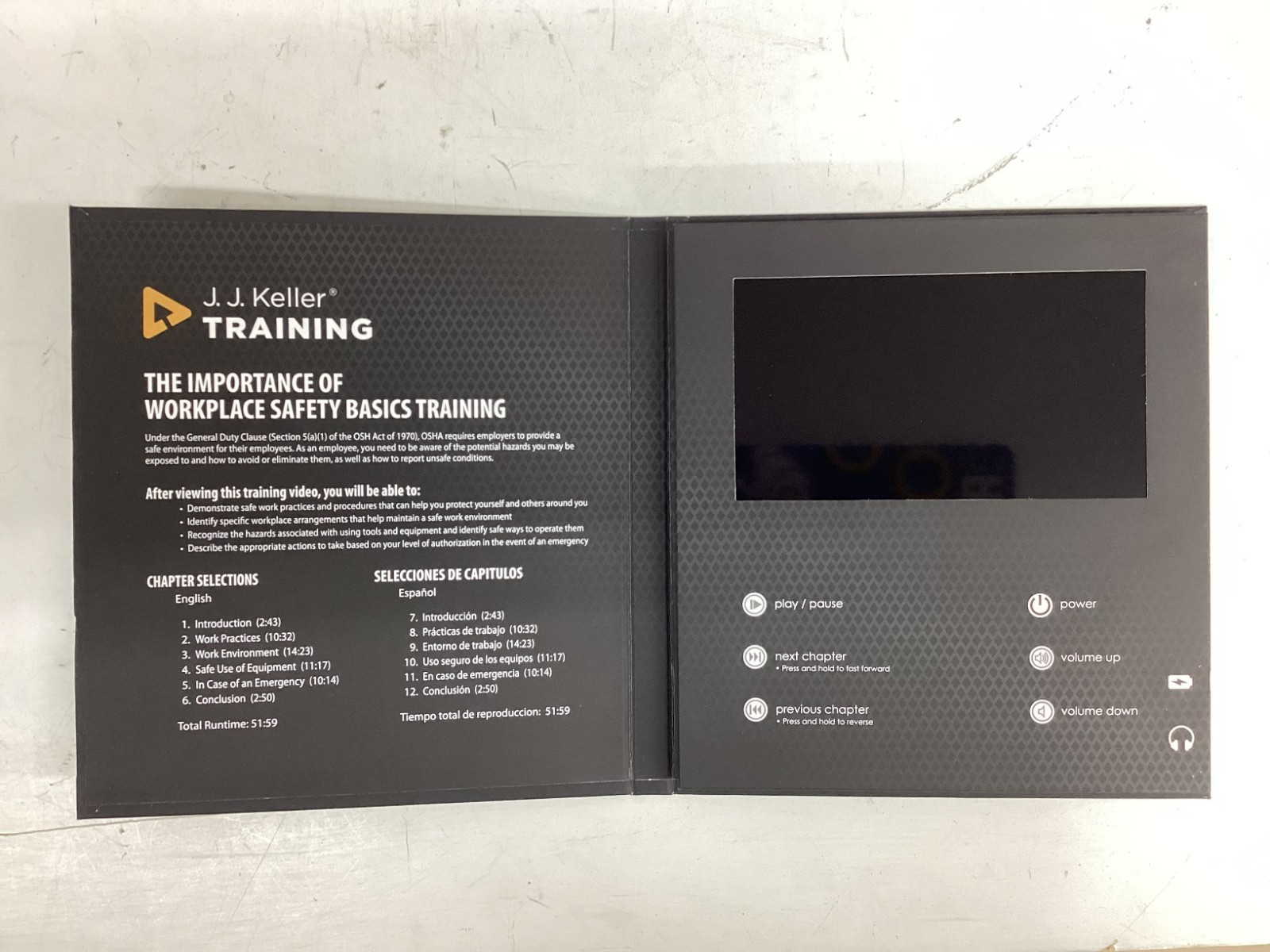 JJ KELLER Workplace Safety Basics Training Program Video Book Kit
