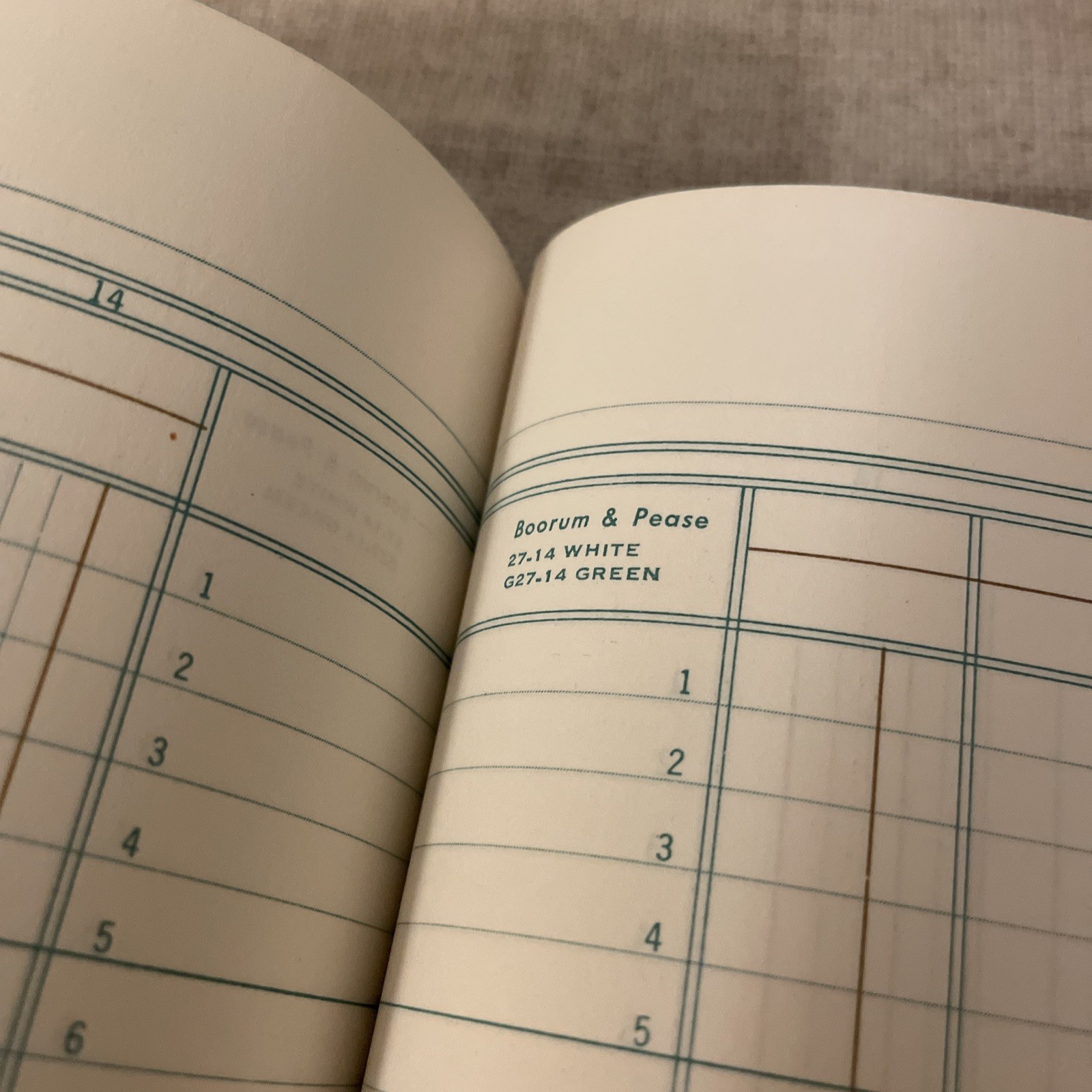 Standard Boorum & Pease No. 227-1/2 Two Post Hinge Black 15×12 Ledger Paper