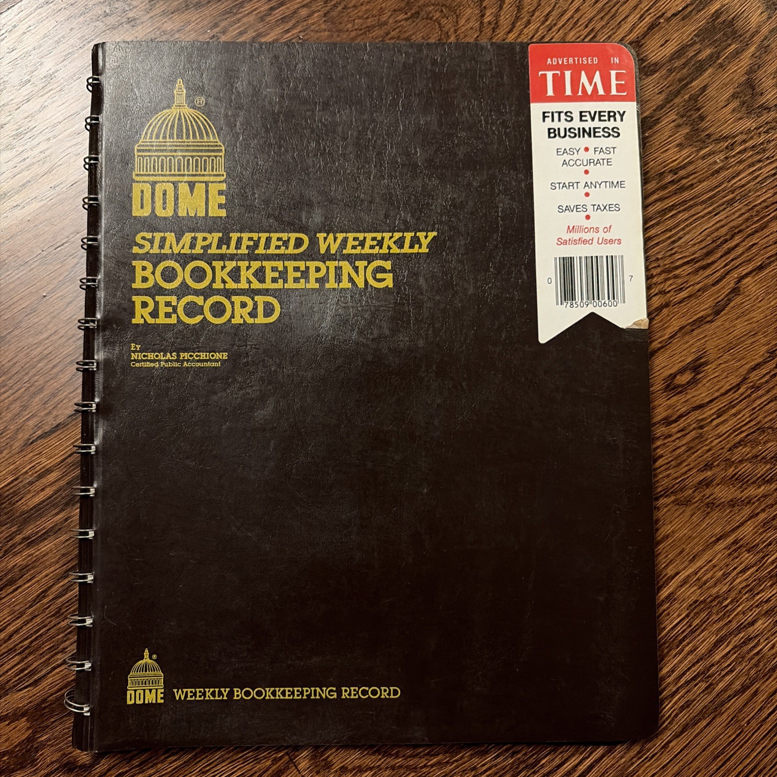 DomeSkin DOM600 Bookkeeping Record Book – Brown