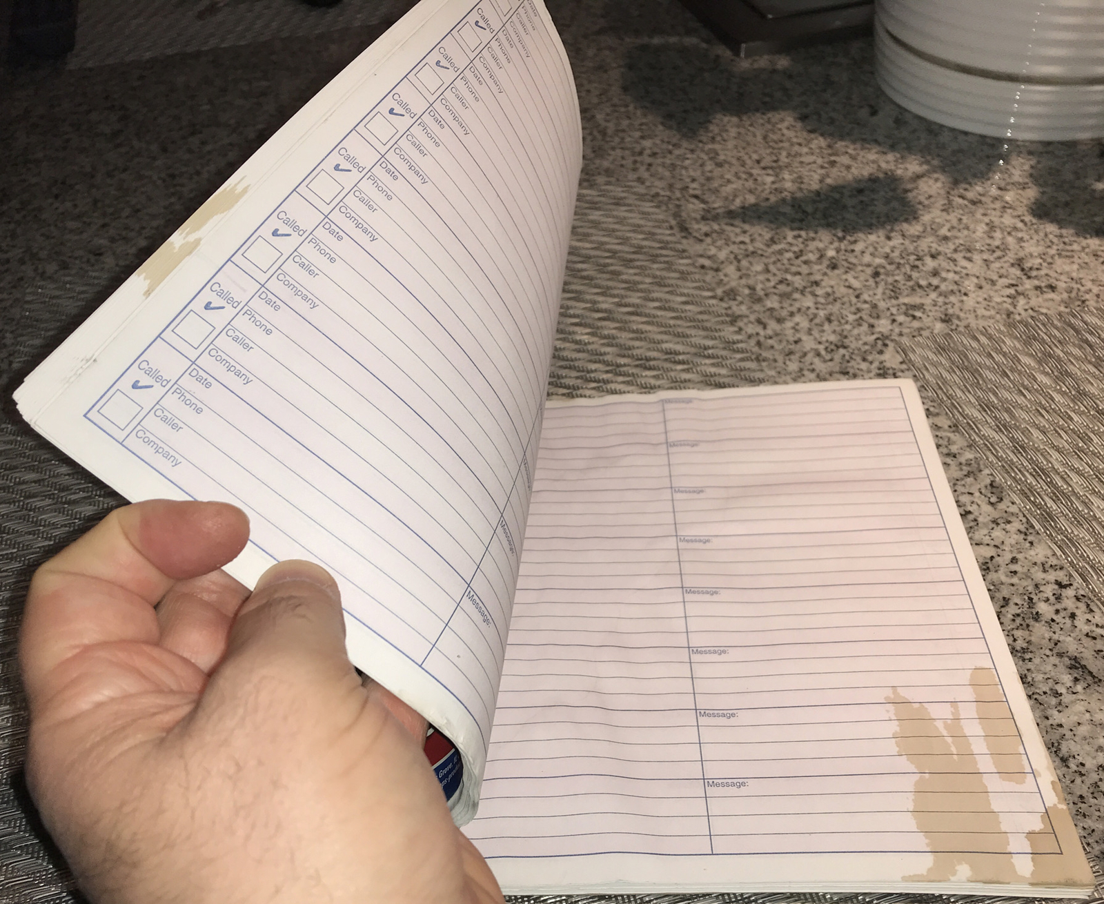 Adams Voice Mail Log Book 960 Messages 8 1/4” X 8 1/2” #S8796