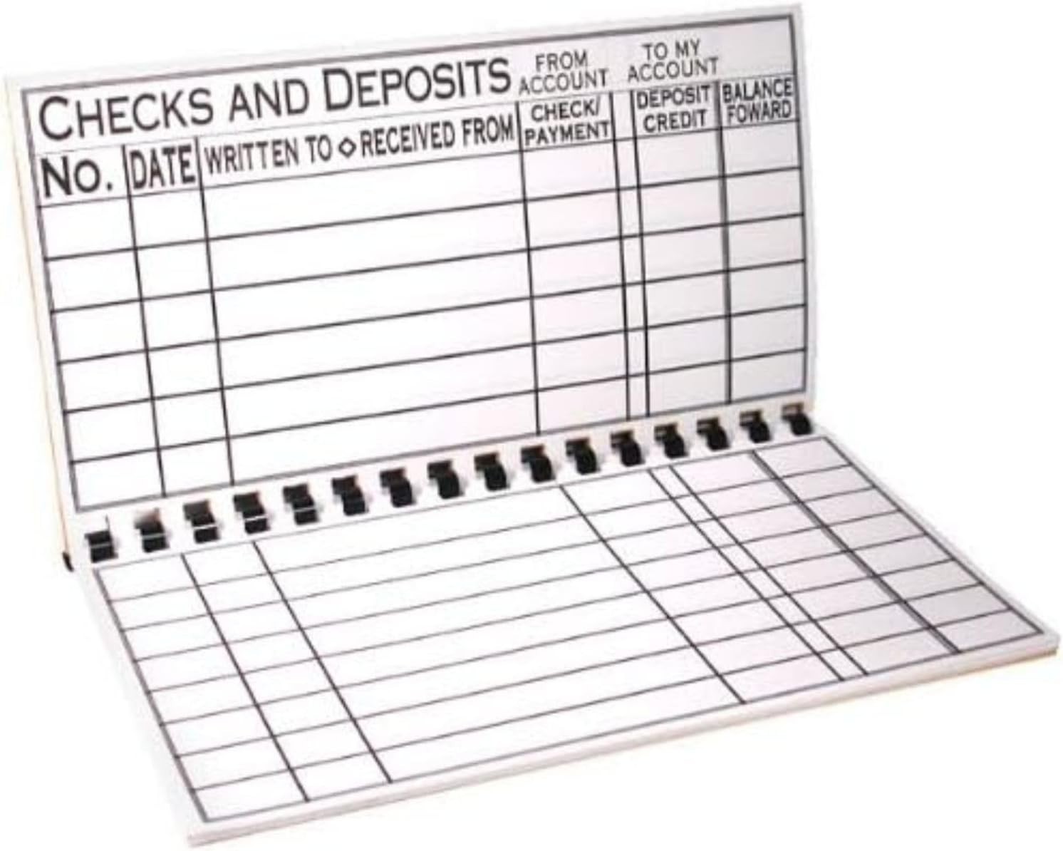 Jumbo Print Check Register Book Large Print Spiral Bound 10″ X 5″ Durable Pages