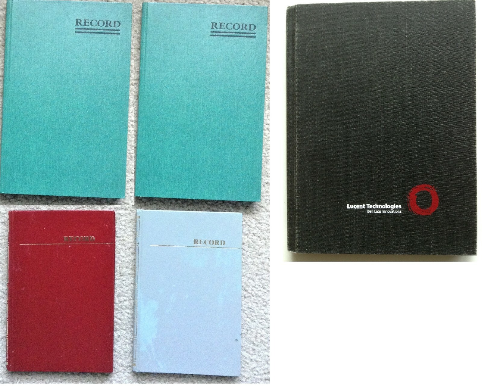 NEW National Avery 4 Account Record Notebook Green Red Black 9 5/8×6.25 7.5×9.5