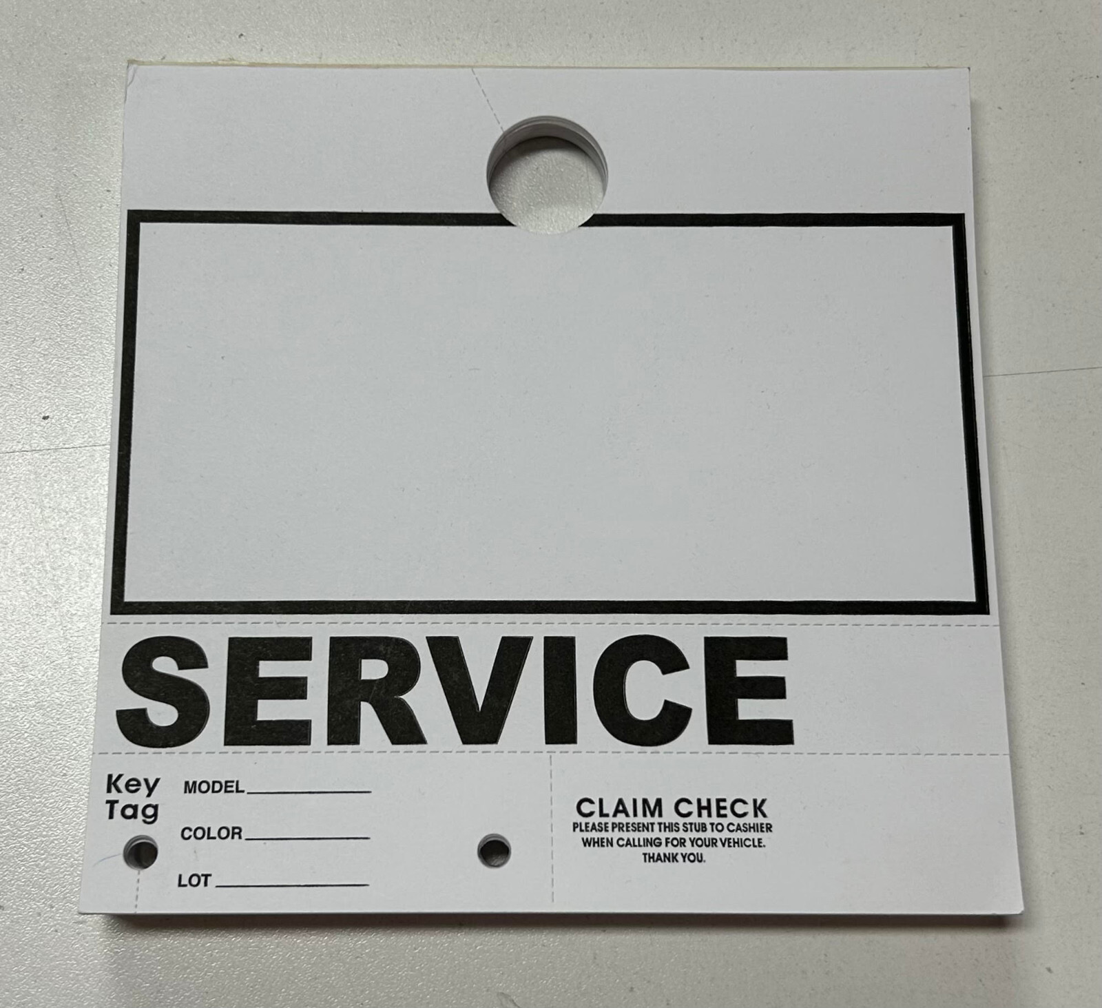 Auto Service Claim Tag – 1000 count