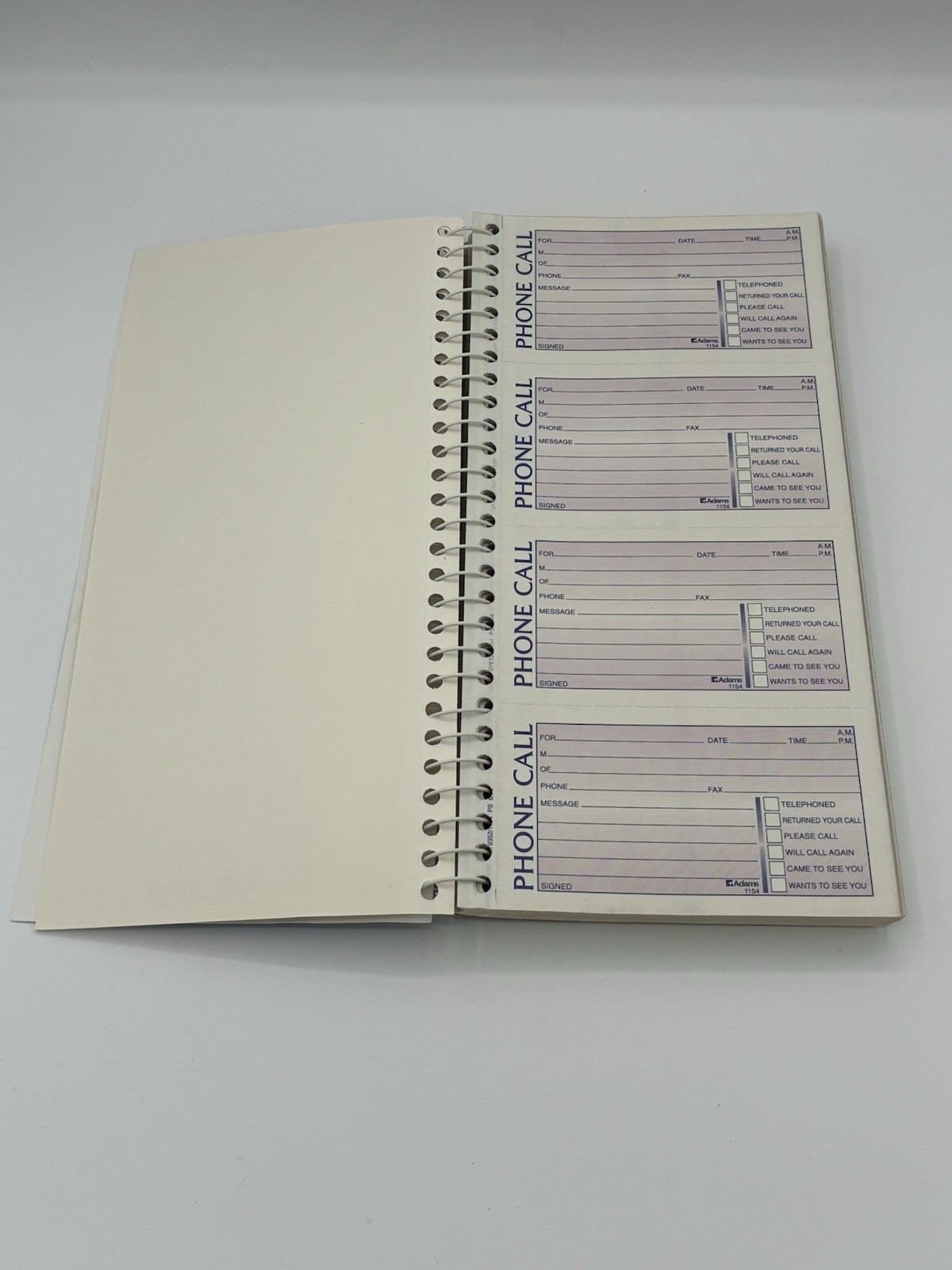 ADAMS Phone Message Book SC1154D Spiral Bound 400 Sets 2-Part Carbonless