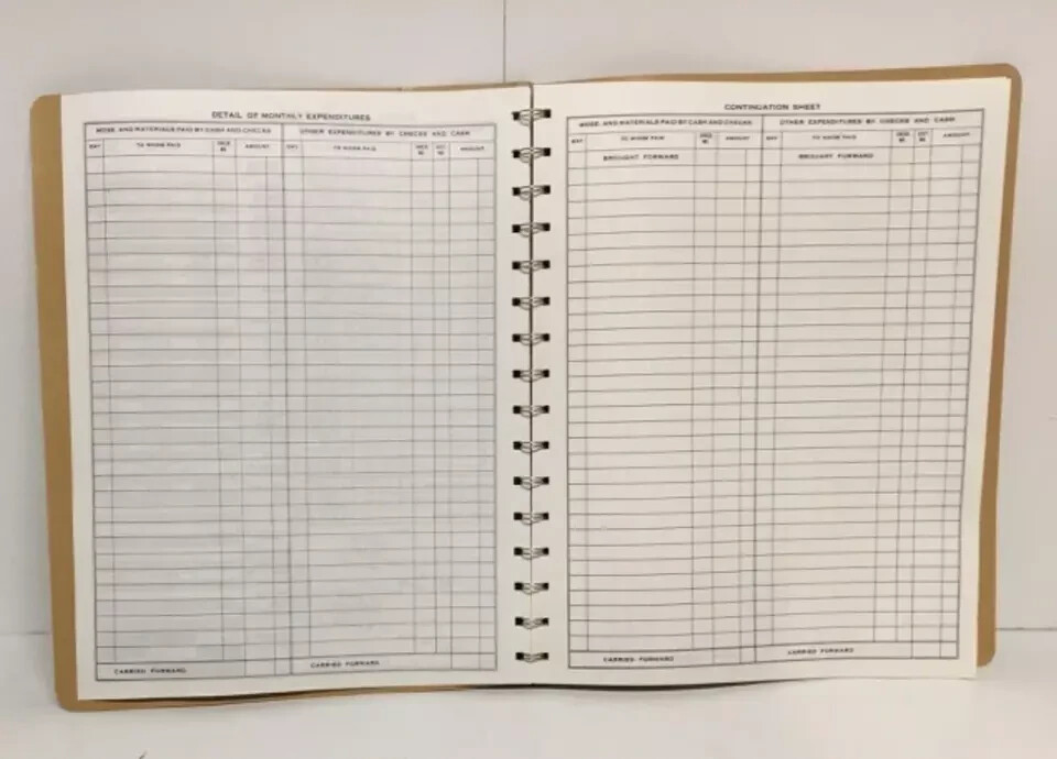 (NEW) 1990 DOME Spiral Bound Simplified Monthly Bookkeeping Record PICCHIONE 612