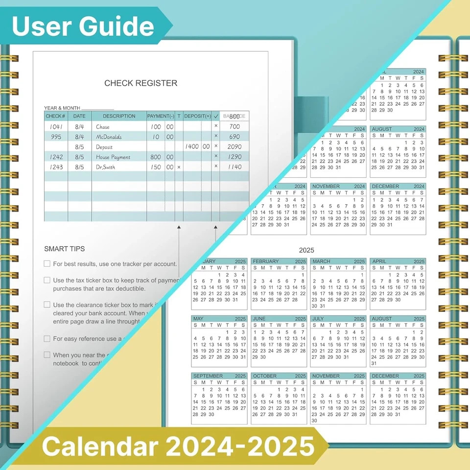 Check Registers for Personal Checkbook Register, Bank Accounting Ledger Book for