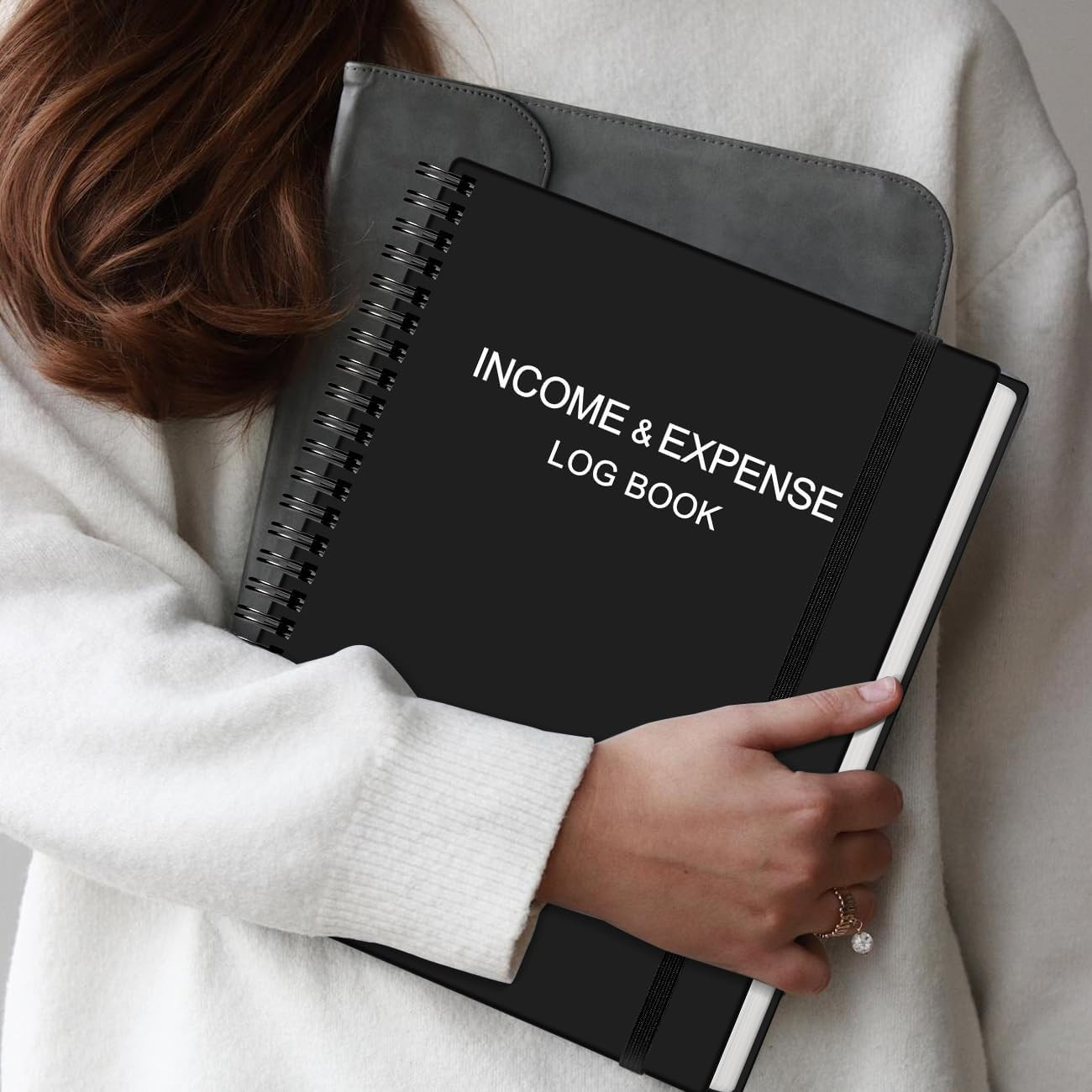 Income & Expense Log Book Tracker for Accounting Bookkeeping Tracking Black