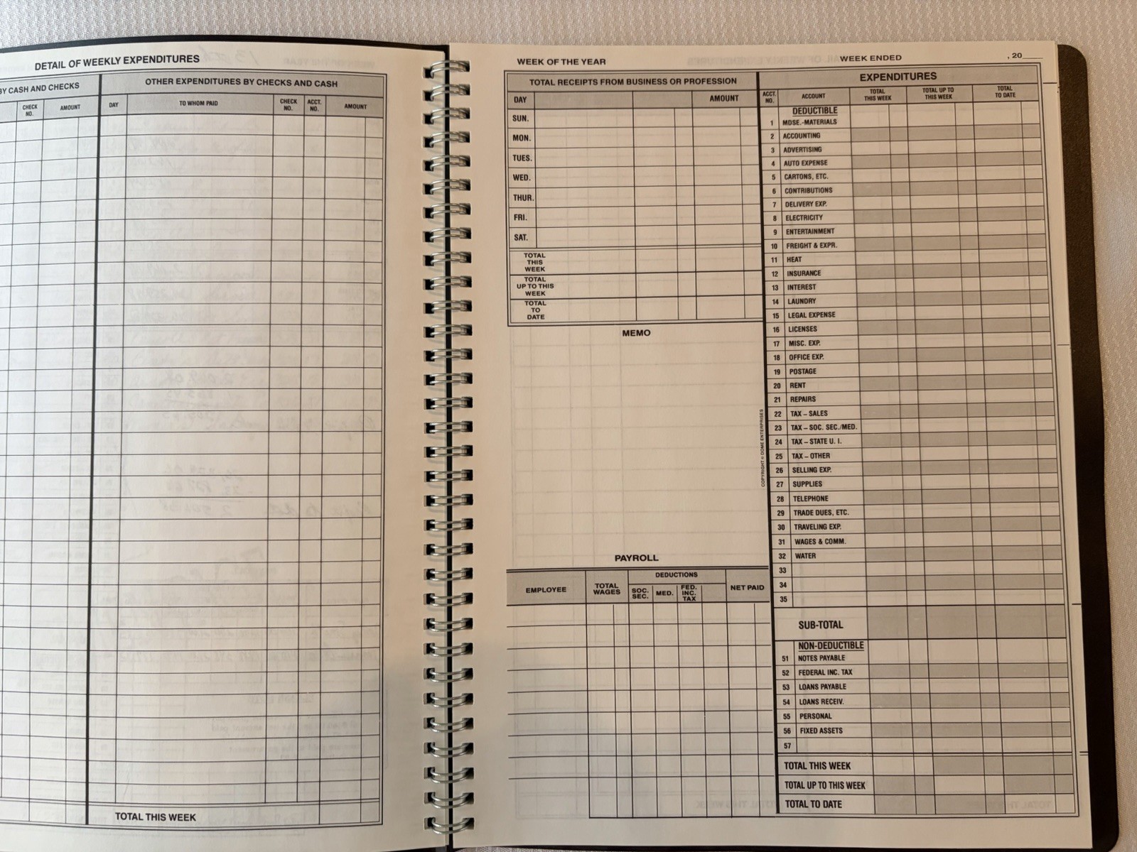 DomeSkin DOM600 Bookkeeping Record Book – Brown 2014