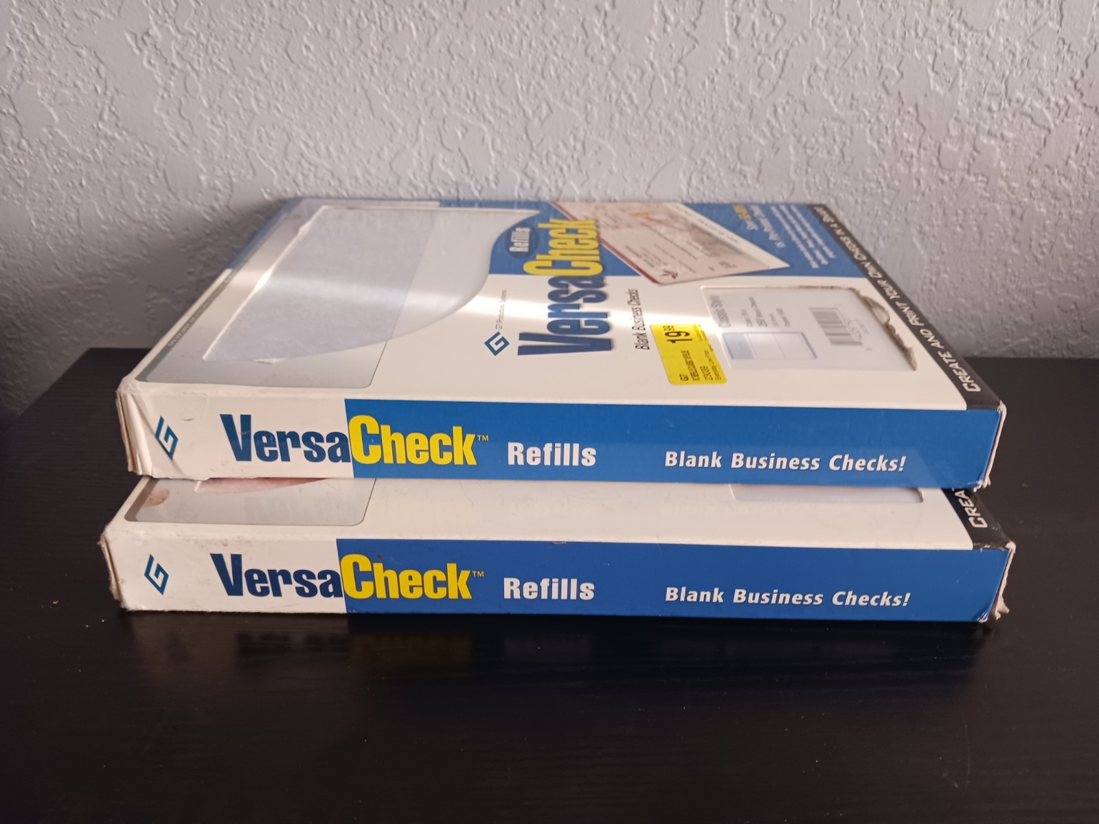 2-Pack VersaCheck Blank Business Checks – Burgundy & Blue Classic Refill Sheets