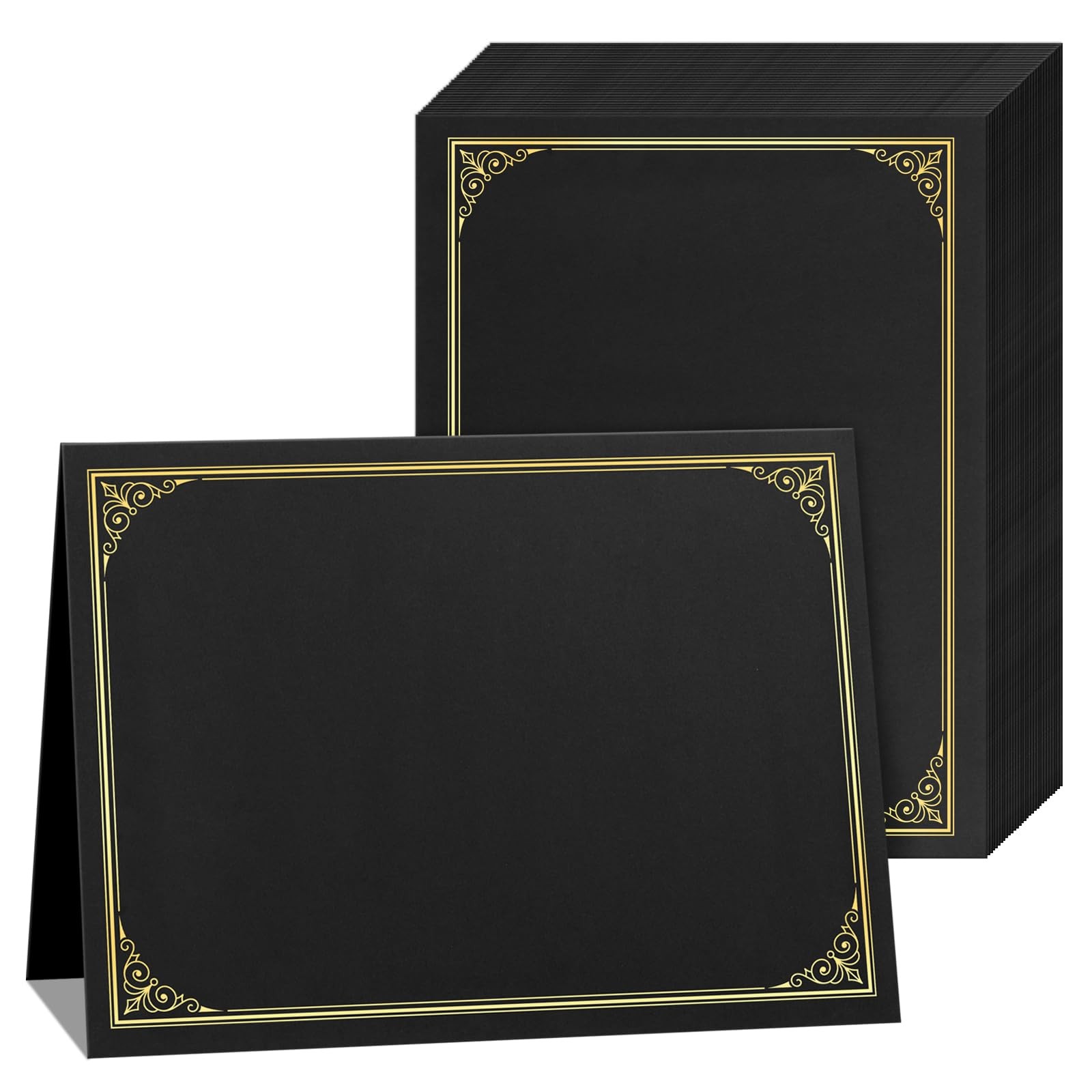 SUNEE Certificate Holders(Black, 30 Packs, New 8.5×11-30 packs, Black