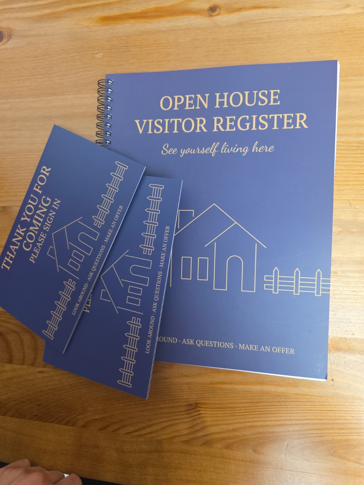 Open House Register Guest Registry and Millionaire real Estate Agent book