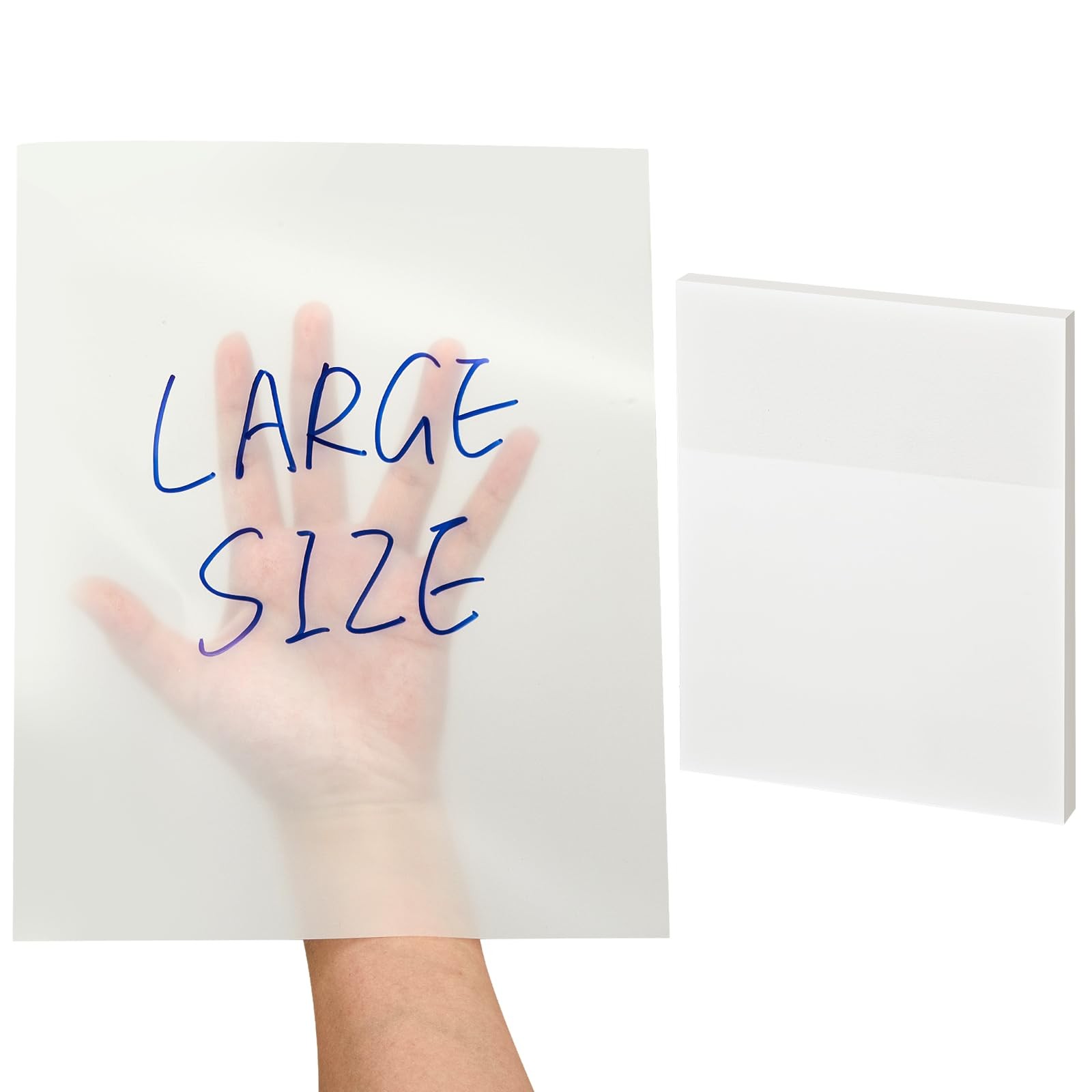 Gueevin 1 Pads 50 Sheets 8.5 x 11 Inch Transparent x 11 Inch, clear