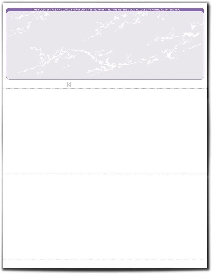 Versacheck Valuechex – 55 Blank Business Voucher Checks – Purple Prestige – 55 S