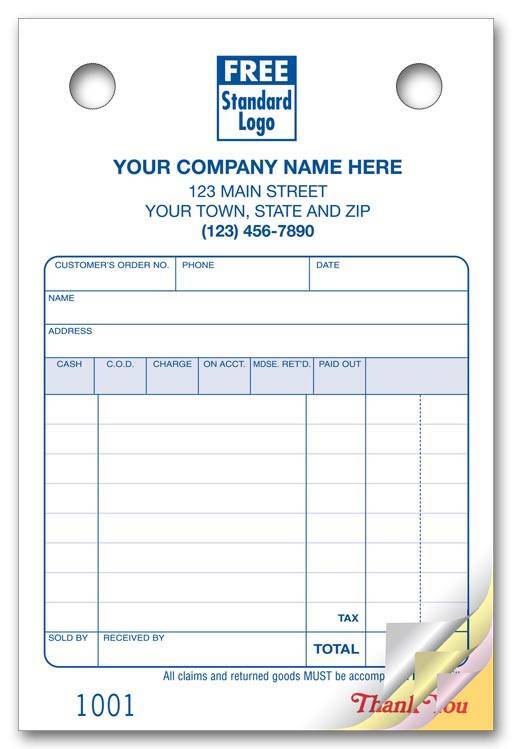 250 Multi-Purpose 3 Part Register Forms, Classic Small Format NEBS Deluxe 609-3