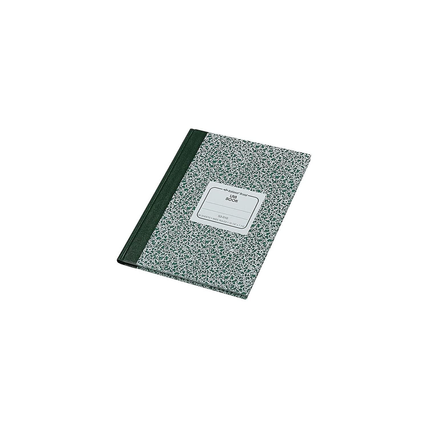National 53010 Lab Notebook Legal Rule 10 1/8 x 7 7/8 White 96 Sheets