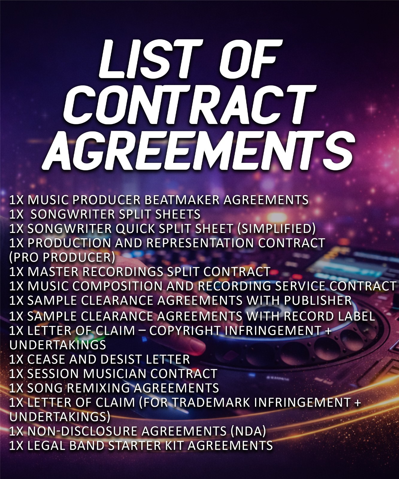 Music Contract Templates for Producers, Artists & Studios | Recording Agreements