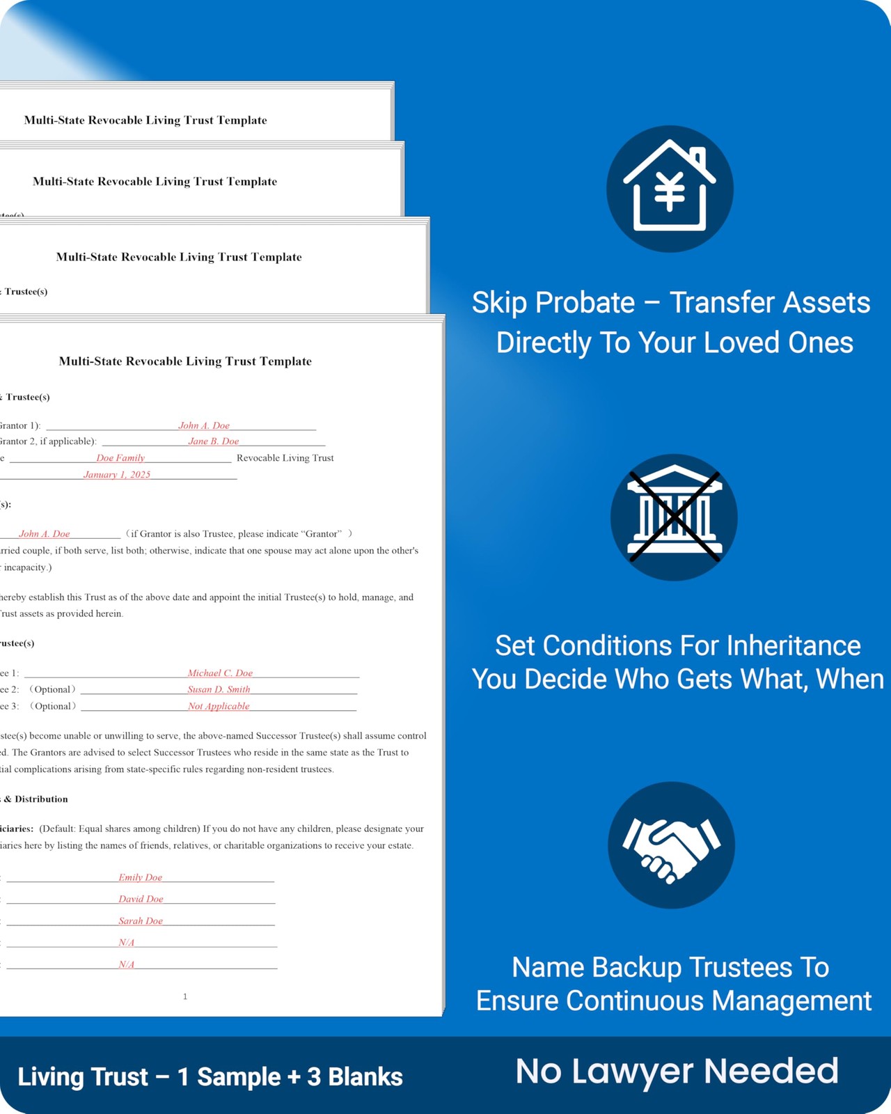 TillBio 2026 4-in-1 Estate Planning Kit – Includes Last Large, Black&red