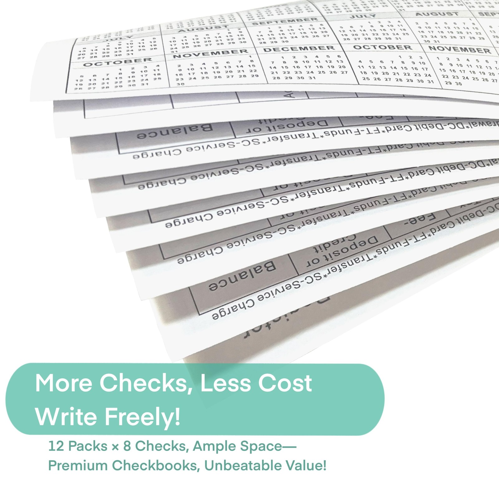 20 Pack 6″×3″ Check Registers for Personal Checkbook Blank Ledger Transacti…
