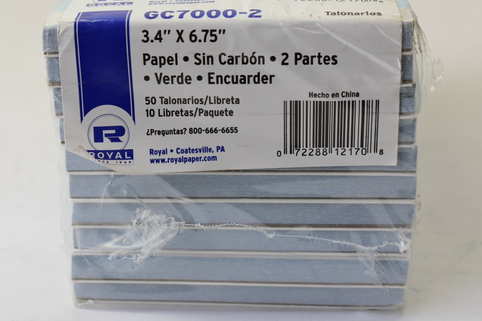 Pack Of 10 Guest Check Book GC7000-2 Carbonless Duplicate 2 Part 3.4″ x 6.75″