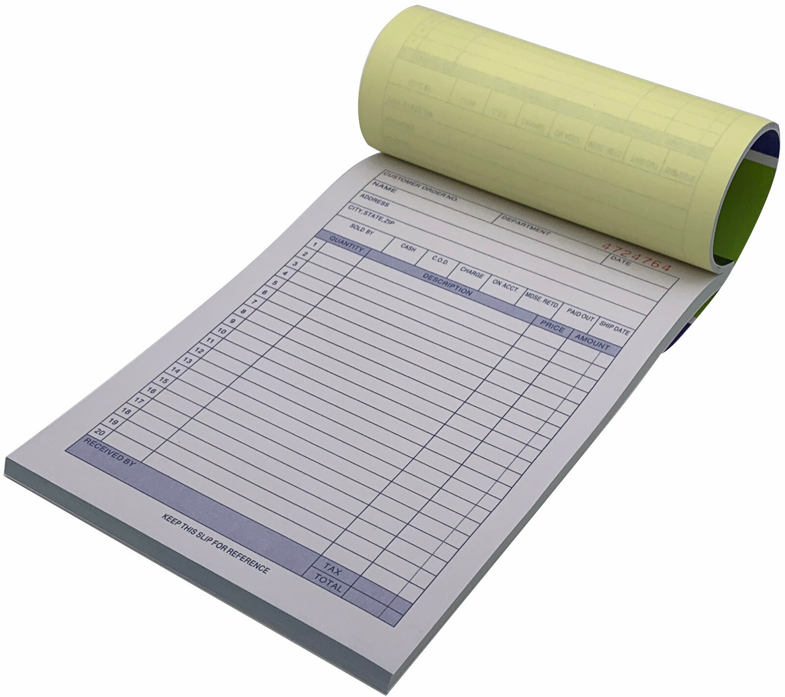 5 Pack – 30 Sets 5 9/16″ X 8 7/16″ 2-Part Carbonless Purchase Order