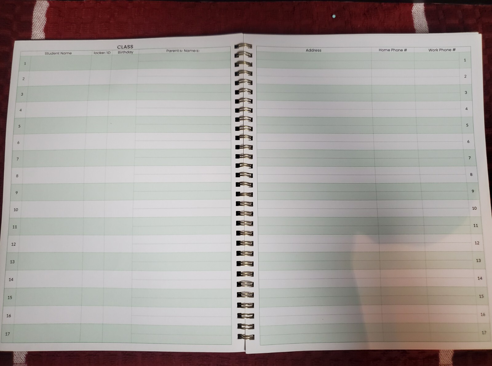 SunEE Teacher Class Record Book for 11-12 weeks,36 Names, 8.5×11 Inch, 102 Black
