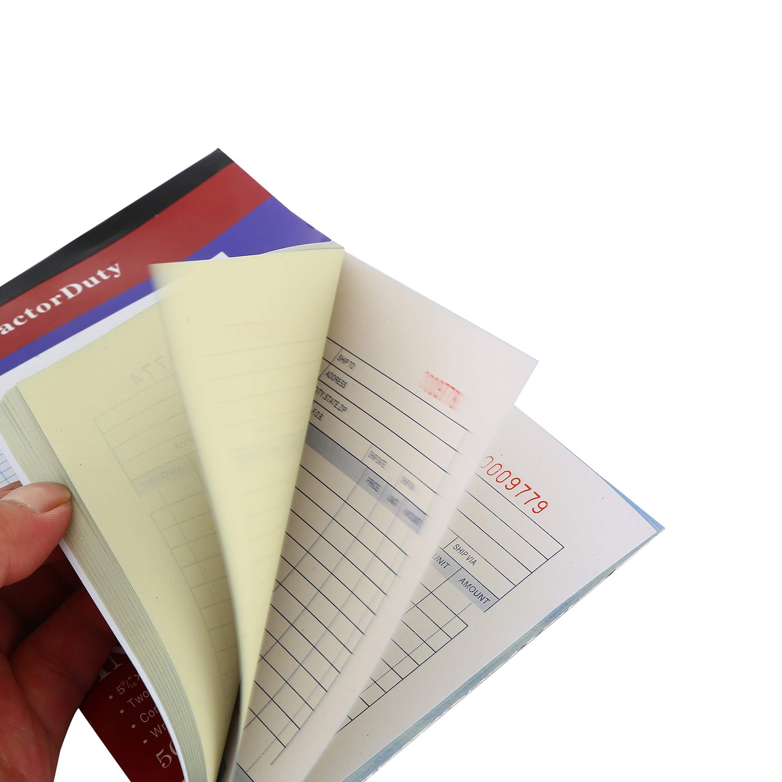 5 Pack Large Sales Order Book Receipt Invoice Duplicate Carbonless Horizontal